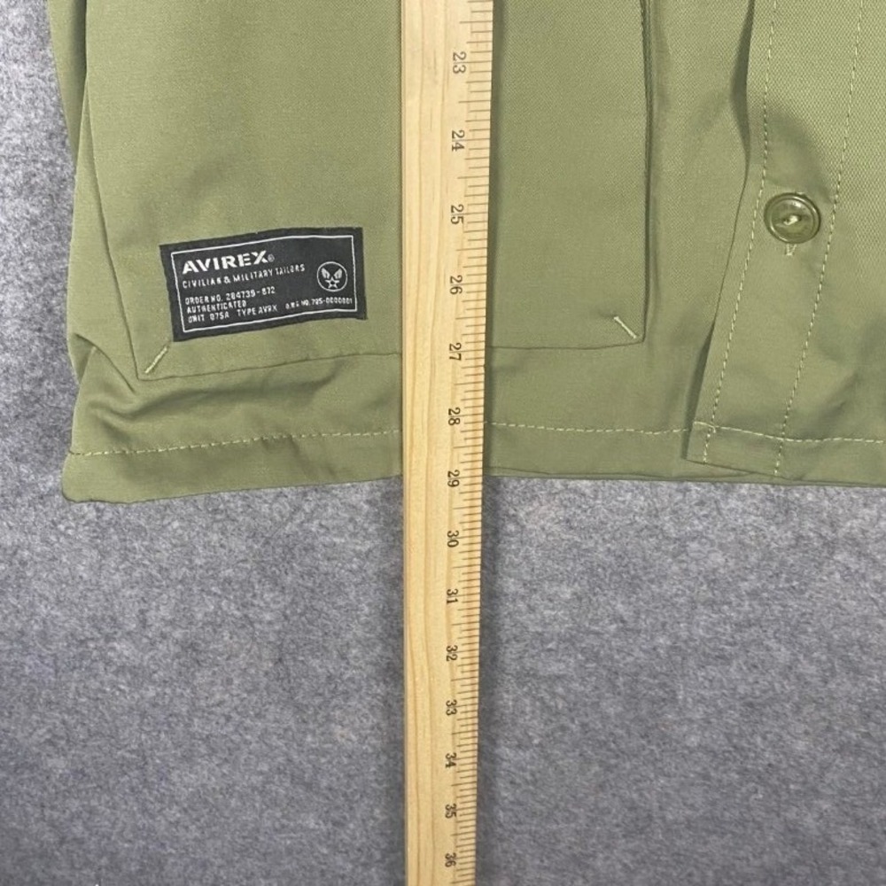 AVIREX Dragon Parachute Military Jacket Mens XL Olive Green Embroidered NWT - Picture 14 of 16